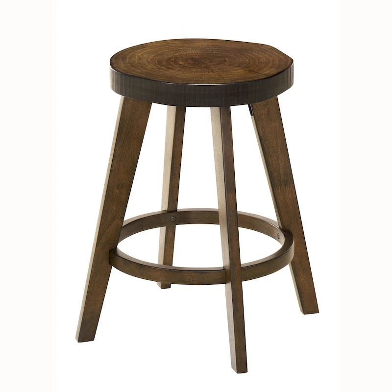 Ensemble de table à hauteur de comptoir 4 pièces en bois de noyer Dewl Farmhouse par Furniture of America