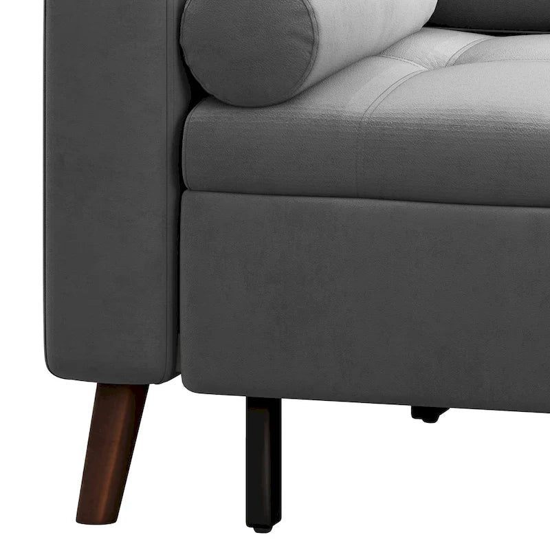 88 Canapé convertible réversible en sectionnel avec lit de rangement