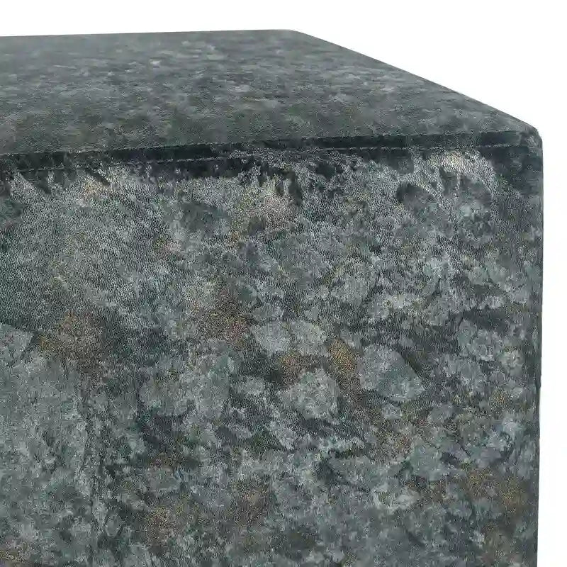 Adeco Tabouret de Vanité Carré Ottoman en Tissu Rembourré Repose-Pieds