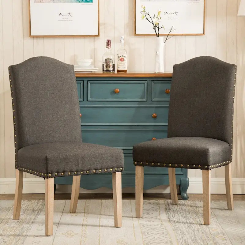 Chaises Parson rembourrées en bois massif Mod Urban de Roundhill Furniture (lot de 2)