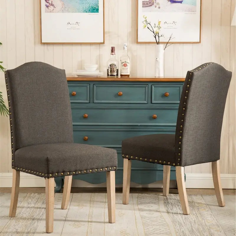 Chaises Parson rembourrées en bois massif Mod Urban de Roundhill Furniture (lot de 2)