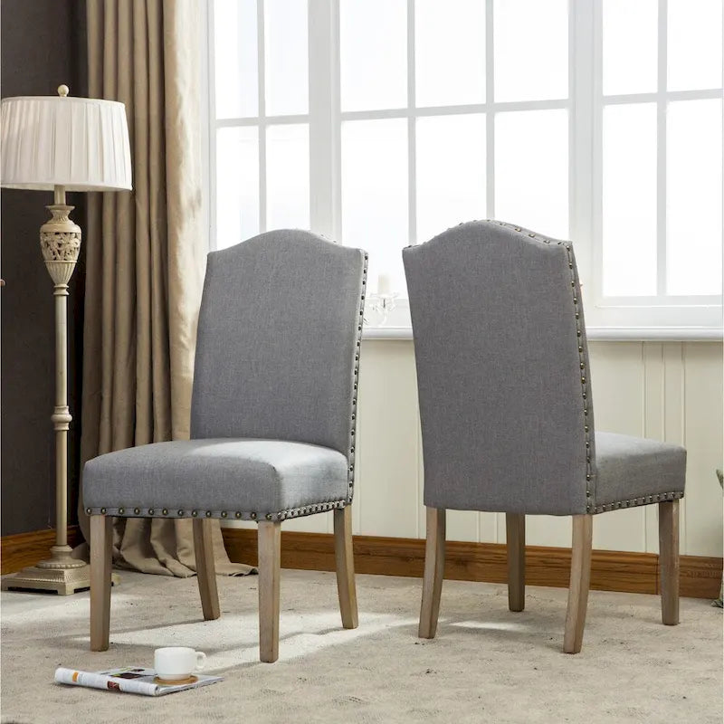 Chaises Parson rembourrées en bois massif Mod Urban de Roundhill Furniture (lot de 2)
