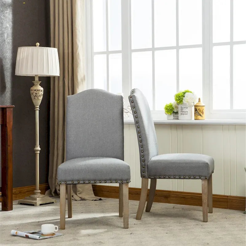 Chaises Parson rembourrées en bois massif Mod Urban de Roundhill Furniture (lot de 2)
