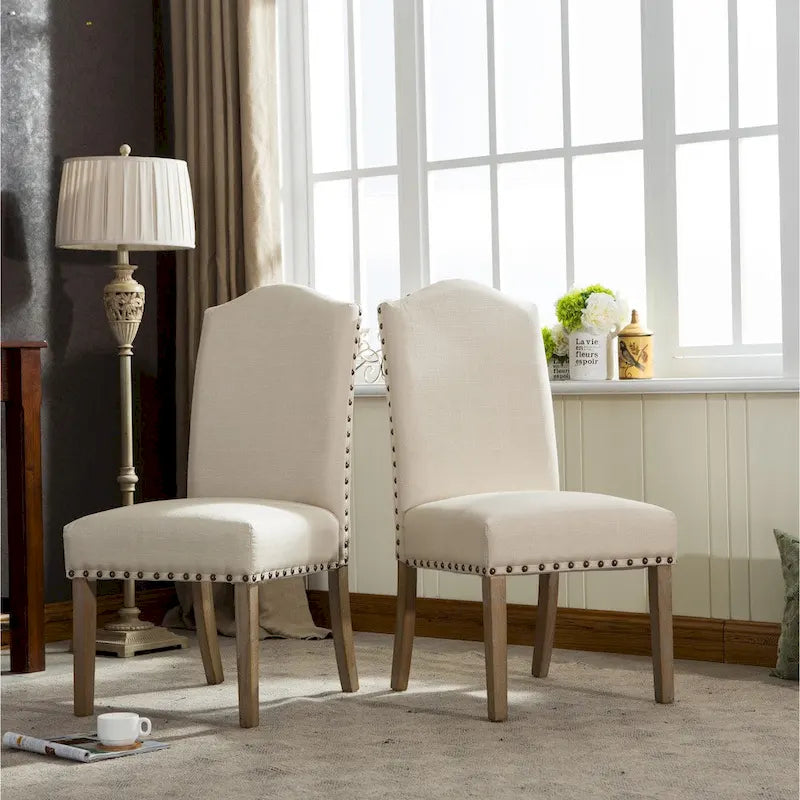 Chaises Parson rembourrées en bois massif Mod Urban de Roundhill Furniture (lot de 2)