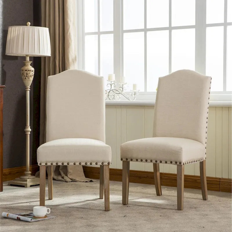 Chaises Parson rembourrées en bois massif Mod Urban de Roundhill Furniture (lot de 2)