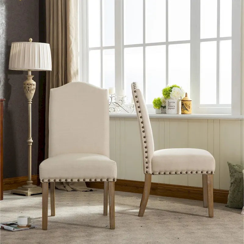 Chaises Parson rembourrées en bois massif Mod Urban de Roundhill Furniture (lot de 2)