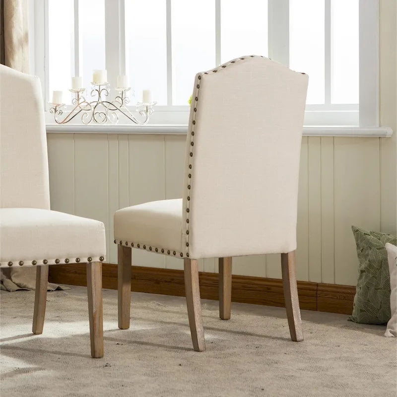 Chaises Parson rembourrées en bois massif Mod Urban de Roundhill Furniture (lot de 2)