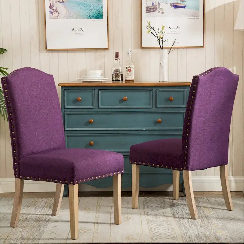 Chaises Parson rembourrées en bois massif Mod Urban de Roundhill Furniture (lot de 2)