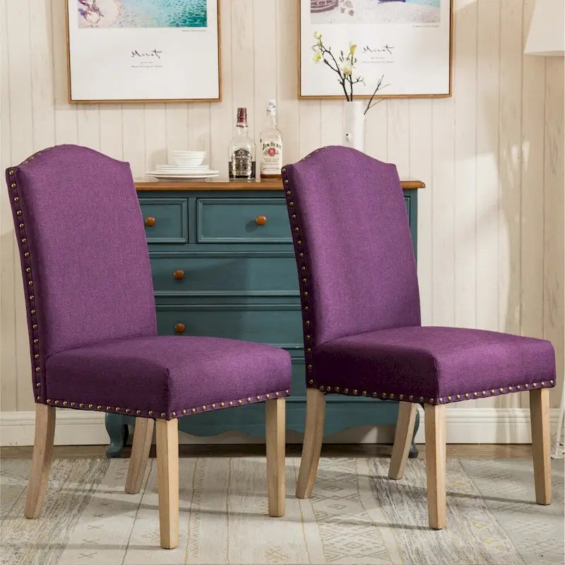 Chaises Parson rembourrées en bois massif Mod Urban de Roundhill Furniture (lot de 2)