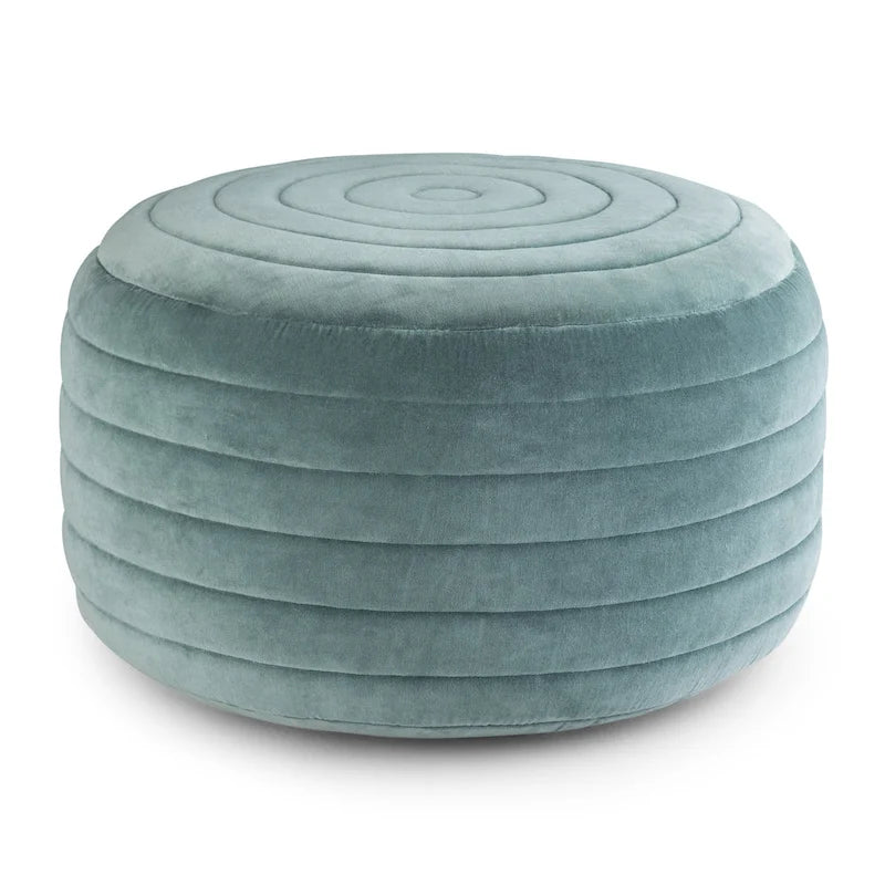 WYNDENHALL Anna Pouf Rond Bohème en Velours