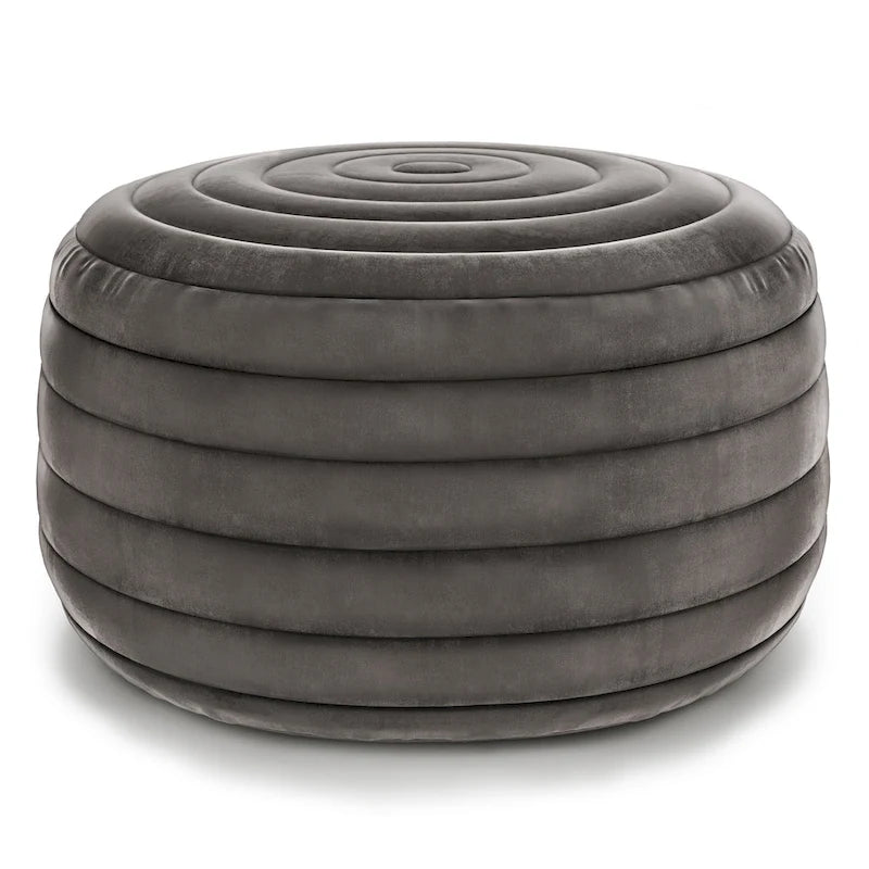 WYNDENHALL Anna Pouf Rond Bohème en Velours