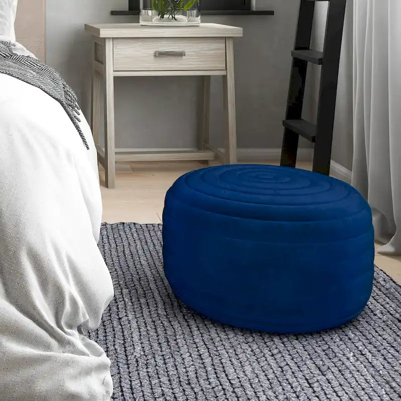 WYNDENHALL Anna Pouf Rond Bohème en Velours