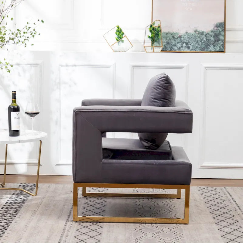 Fauteuil d'appoint contemporain rembourré Lenola de Roundhill Furniture