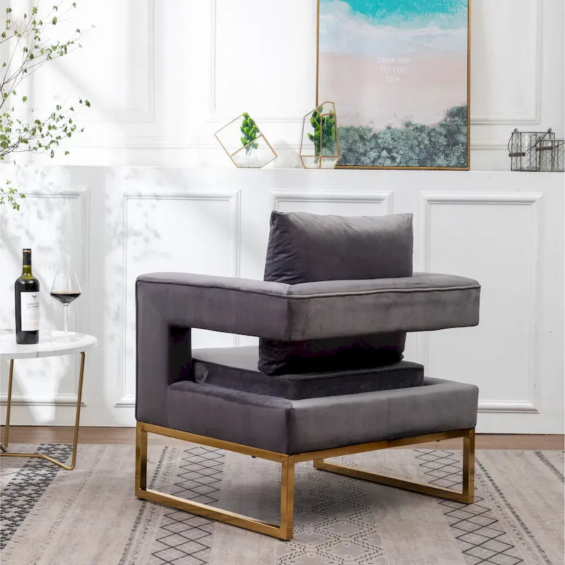 Fauteuil d'appoint contemporain rembourré Lenola de Roundhill Furniture
