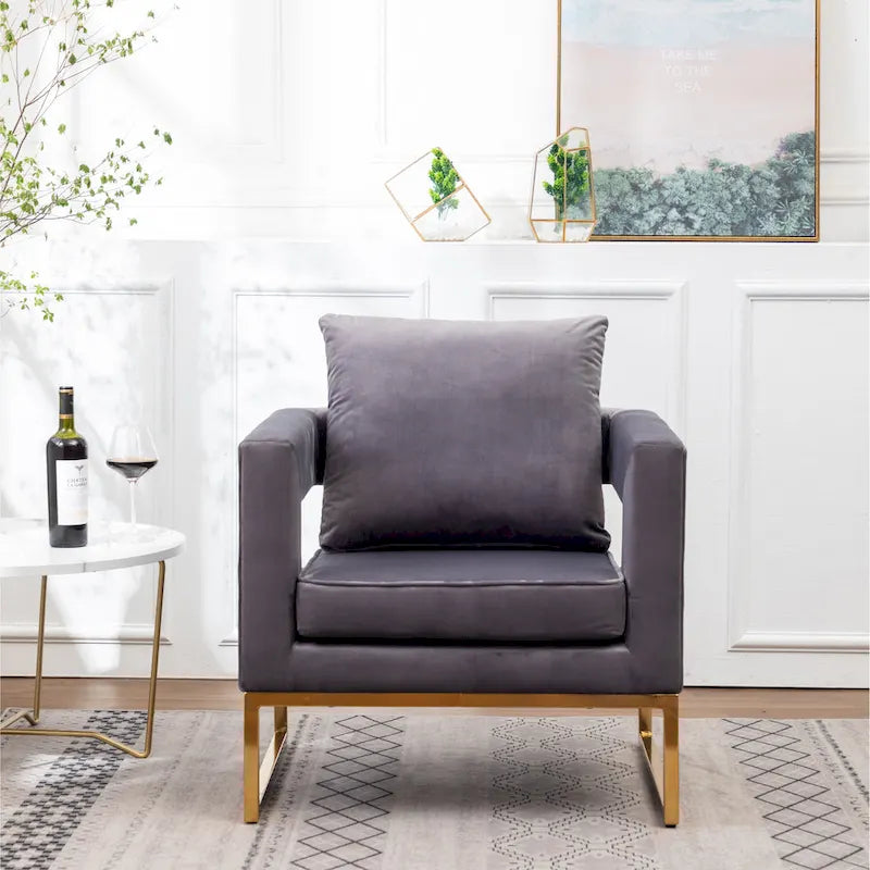 Fauteuil d'appoint contemporain rembourré Lenola de Roundhill Furniture