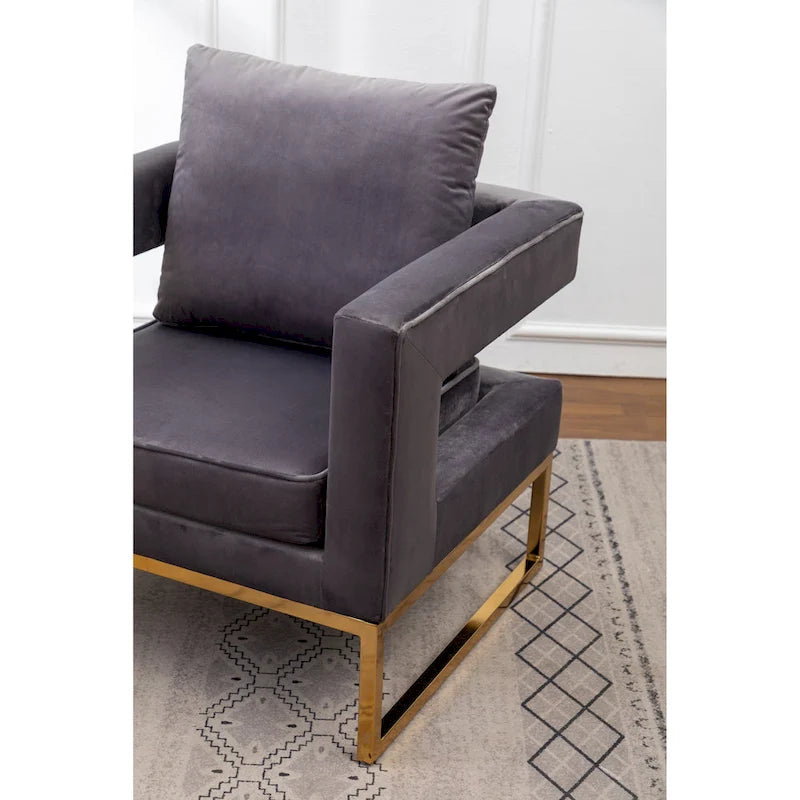 Fauteuil d'appoint contemporain rembourré Lenola de Roundhill Furniture