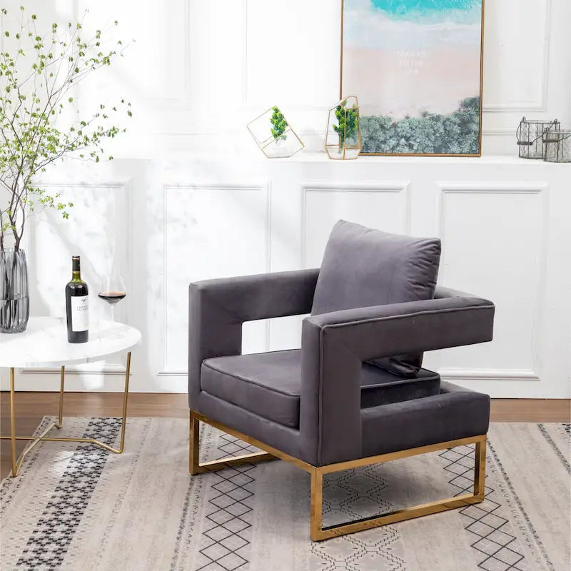 Fauteuil d'appoint contemporain rembourré Lenola de Roundhill Furniture