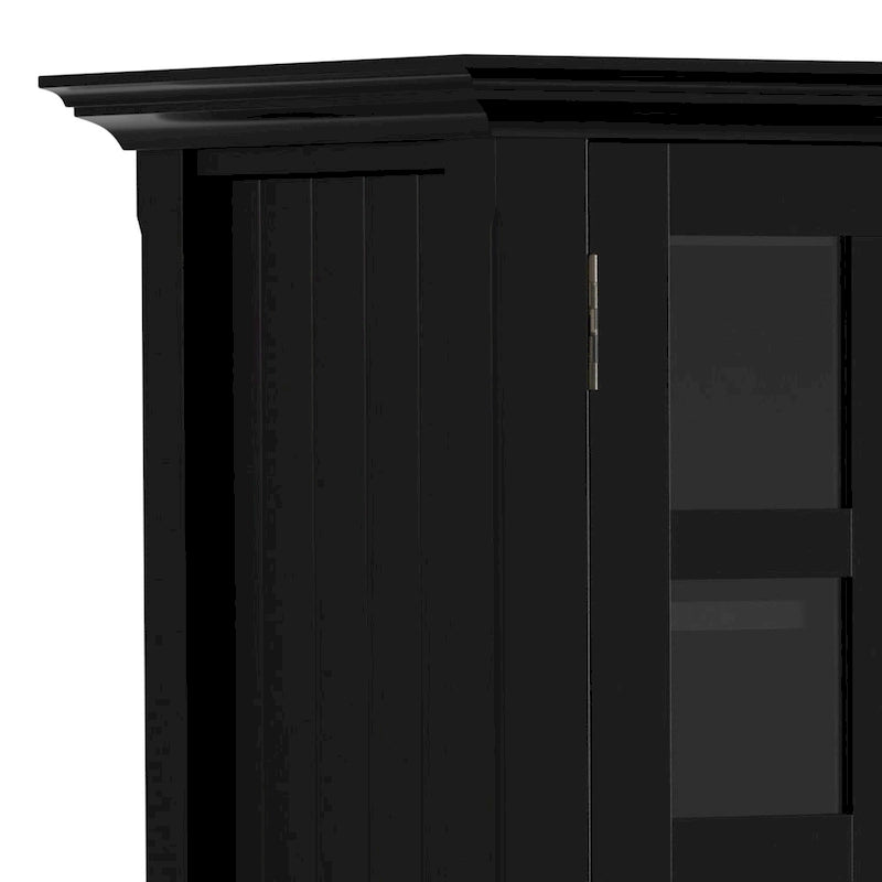 WYNDENHALL Normandy Meuble TV multimédia en bois massif de 134,6 cm de large pour téléviseurs jusqu'à 60 pouces