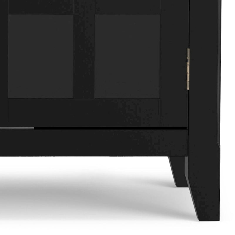 WYNDENHALL Normandy Meuble TV multimédia en bois massif de 134,6 cm de large pour téléviseurs jusqu'à 60 pouces