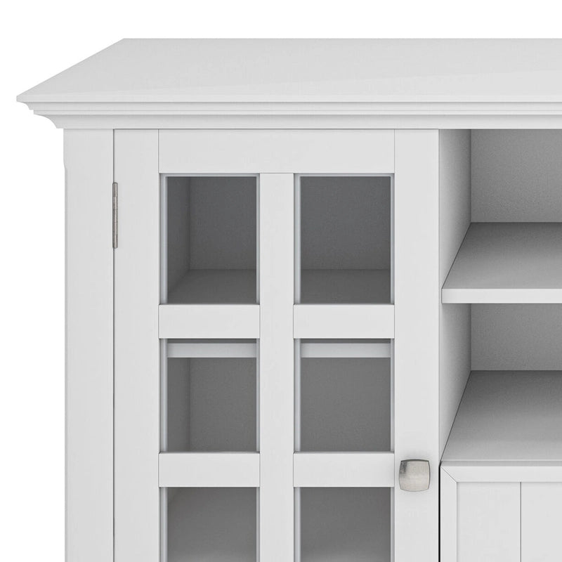 WYNDENHALL Normandy Meuble TV multimédia en bois massif de 134,6 cm de large pour téléviseurs jusqu'à 60 pouces