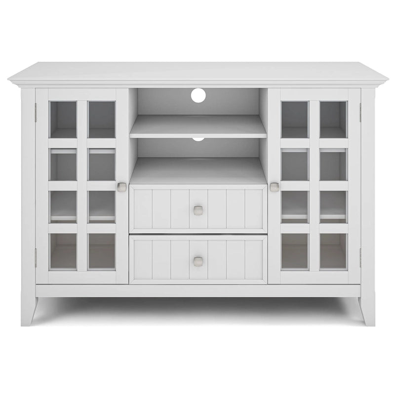WYNDENHALL Normandy Meuble TV multimédia en bois massif de 134,6 cm de large pour téléviseurs jusqu'à 60 pouces