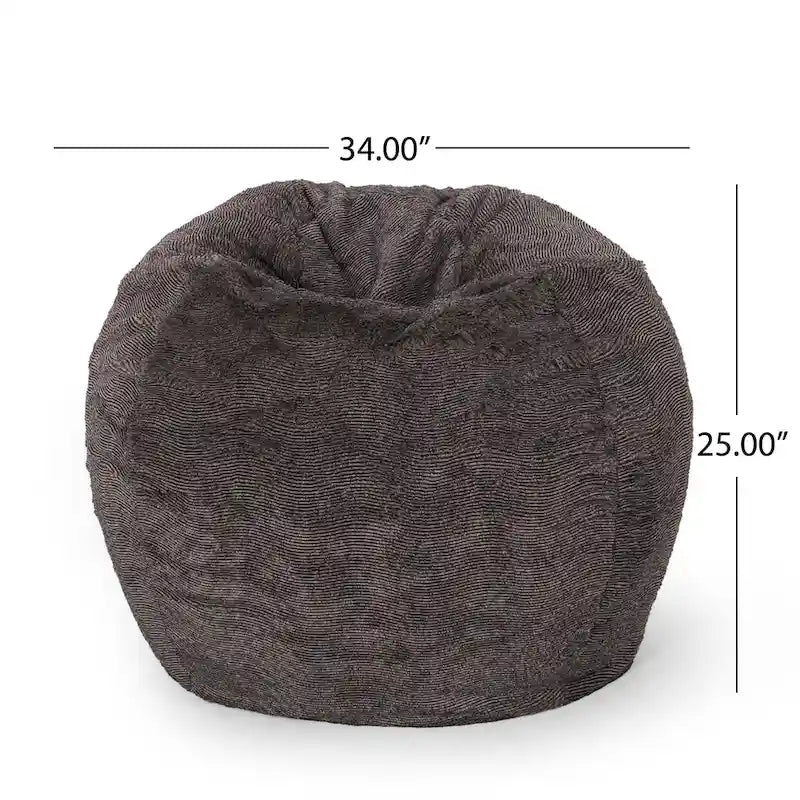 Pouf d'hiver en fausse fourrure Greyrock Modern Glam par Christopher Knight Home