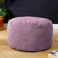 Grand pouf/ottoman rond en velours côtelé Sorra Home pour intérieur