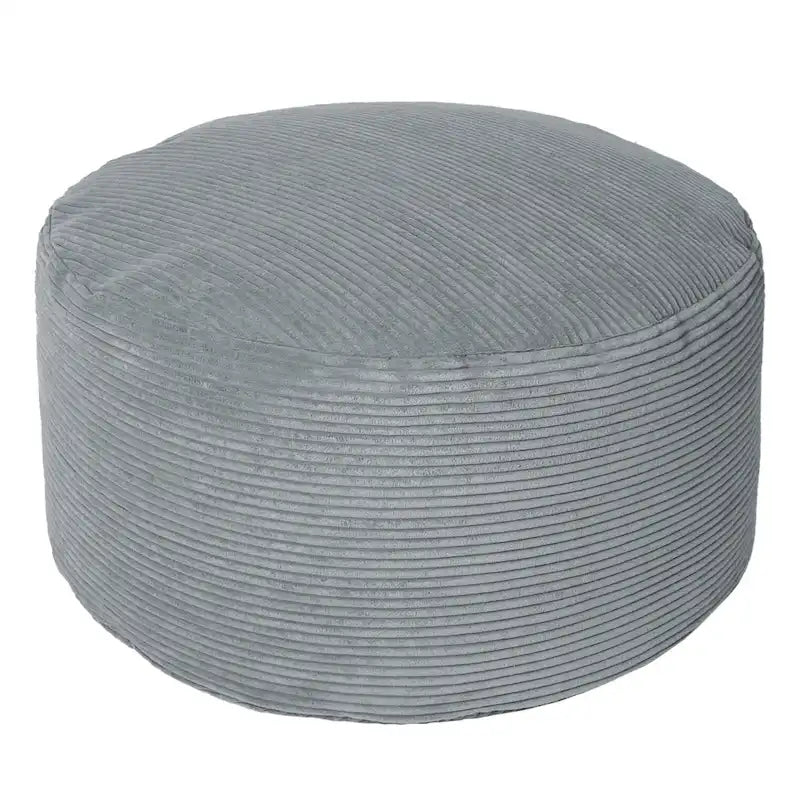 Grand pouf/ottoman rond en velours côtelé Sorra Home pour intérieur