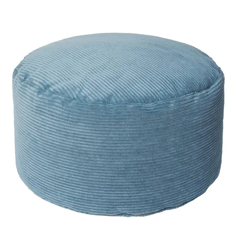 Grand pouf/ottoman rond en velours côtelé Sorra Home pour intérieur