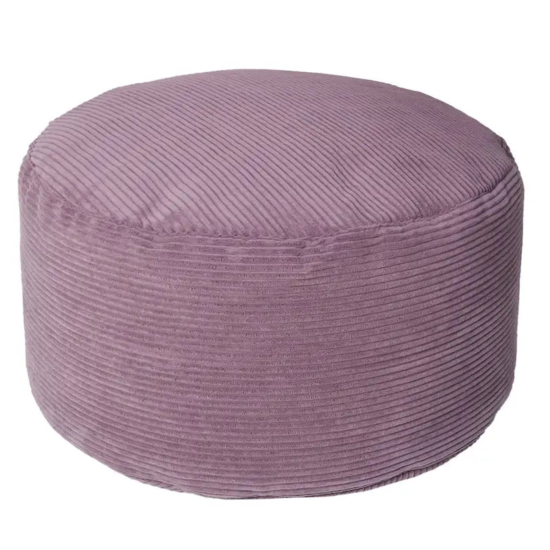 Grand pouf/ottoman rond en velours côtelé Sorra Home pour intérieur