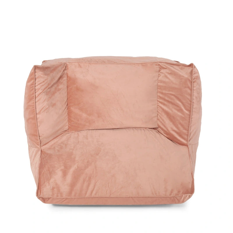 Pouf poire surdimensionné en velours Loubar avec accoudoirs par Christopher Knight Home