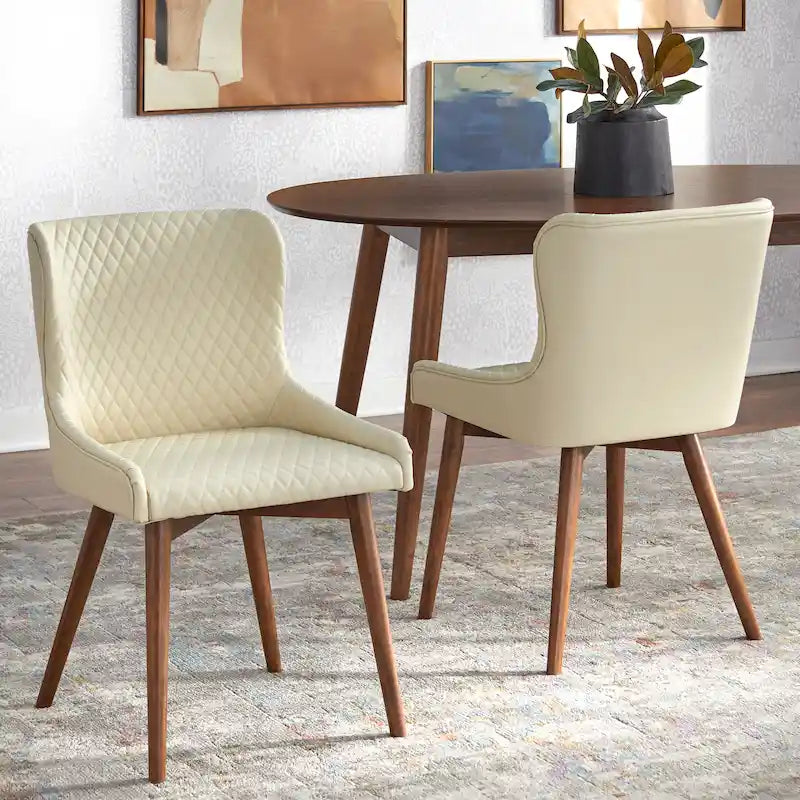 Chaises de salle à manger capitonnées mi-siècle Simple Living Seguro (Lot de 2)