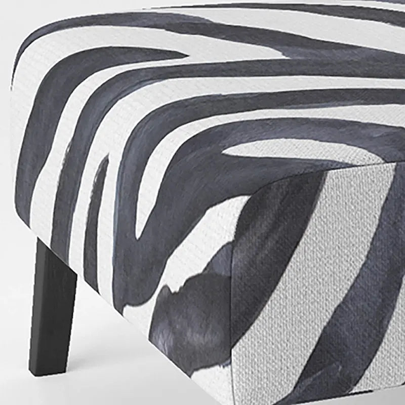 Chaise d'appoint et fauteuil rembourrés rayés zébrés Designart pour cabine et pavillon