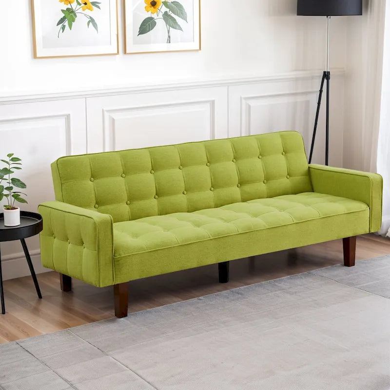 Canapé-lit futon, canapé-lit convertible moderne avec accoudoirs pour studio, bureau, appartement, petit espace de vie, salle de jeux