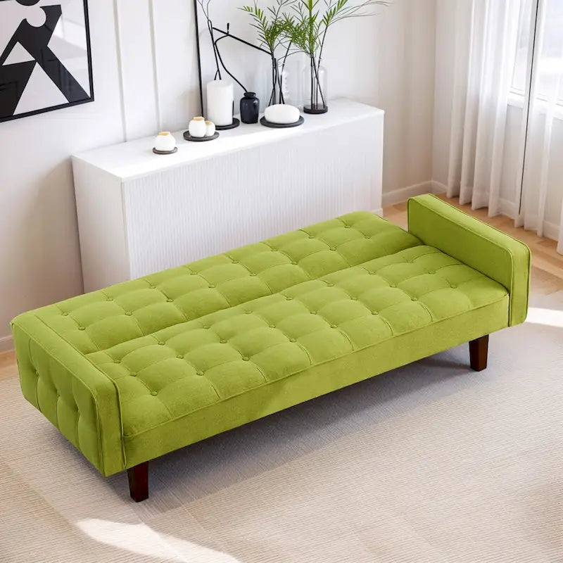 Canapé-lit futon, canapé-lit convertible moderne avec accoudoirs pour studio, bureau, appartement, petit espace de vie, salle de jeux