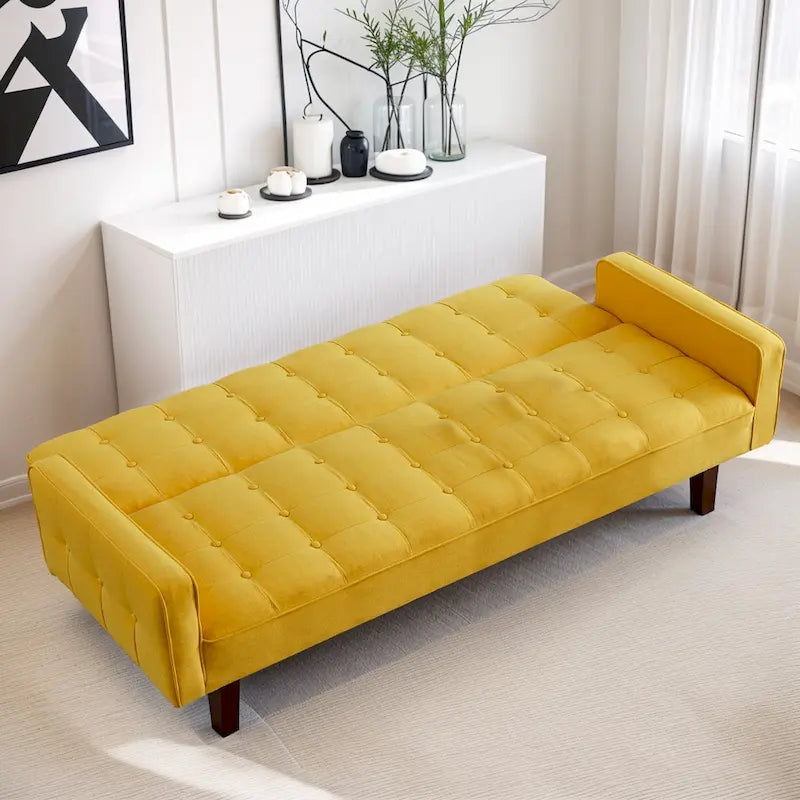 Canapé-lit futon, canapé-lit convertible moderne avec accoudoirs pour studio, bureau, appartement, petit espace de vie, salle de jeux