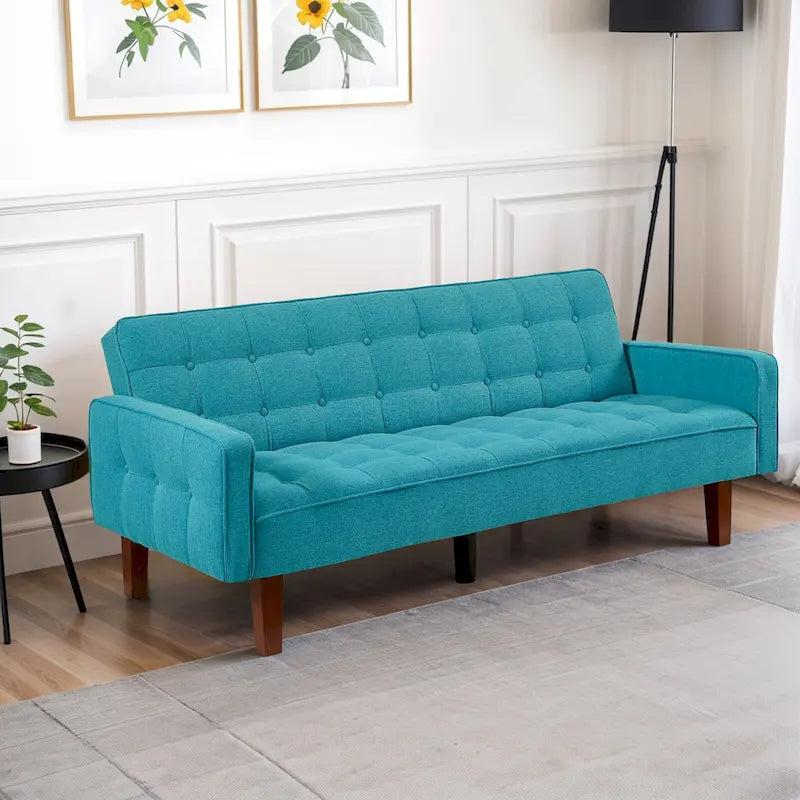 Canapé-lit futon, canapé-lit convertible moderne avec accoudoirs pour studio, bureau, appartement, petit espace de vie, salle de jeux