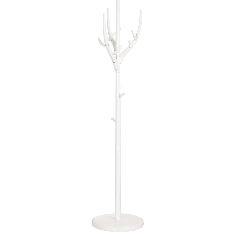 Porte-manteau sur pied en bois d'hévéa avec branches ajustables – 42 cm (diam.) x 182 cm (H)