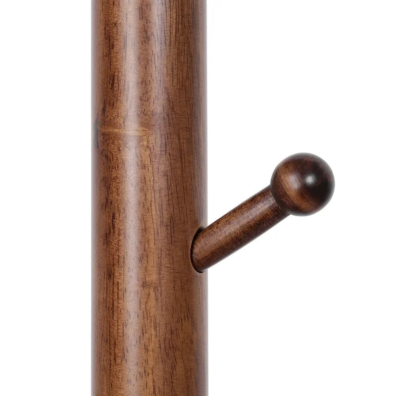 Porte-manteau sur pied en bois d'hévéa avec branches ajustables – 42 cm (diam.) x 182 cm (H)