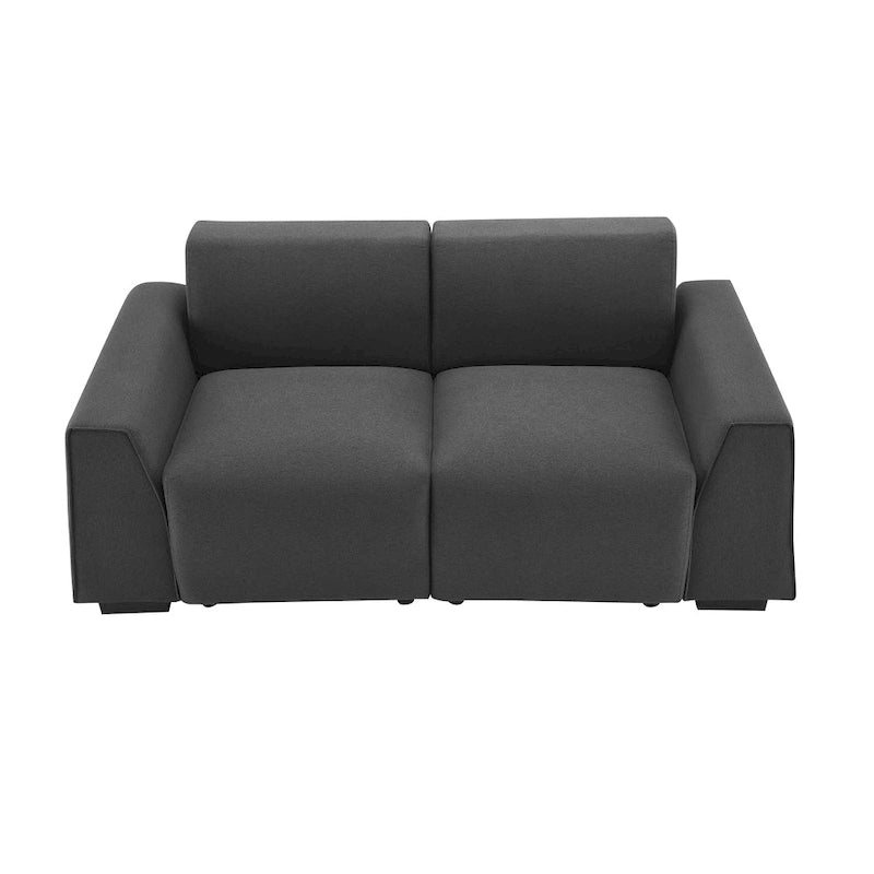 [VIDEO fourni] [Nouveau] Canapé moderne en tissu de lin 71*35,5, canapé 2-3 places élégant et minimaliste, facile à installer, exquise causeuse