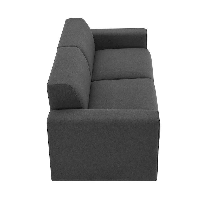 [VIDEO fourni] [Nouveau] Canapé moderne en tissu de lin 71*35,5, canapé 2-3 places élégant et minimaliste, facile à installer, exquise causeuse