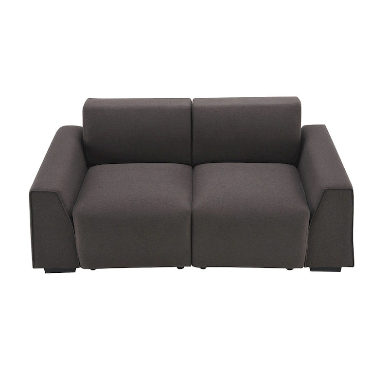 [VIDEO fourni] [Nouveau] Canapé moderne en tissu de lin 71*35,5, canapé 2-3 places élégant et minimaliste, facile à installer, exquise causeuse