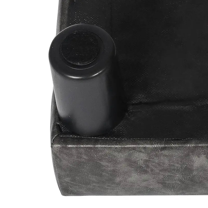 Adeco Petit Repose-pieds en cuir PU Pouf Carré Tabouret Repose-pieds Moderne