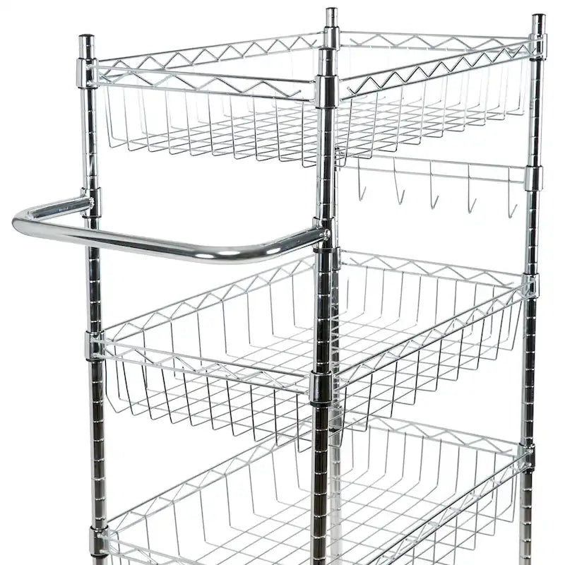 Chariot de rangement à 4 niveaux Organize It All - 23.62 x 17.78 x 47.24