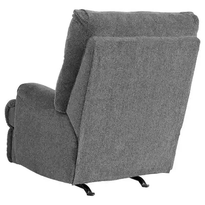 Fauteuil inclinable manuel à bascule en tissu avec levier, gris