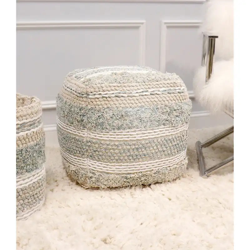Pasargad Home Grandcanyon Pouf tressé en coton, 20 beige