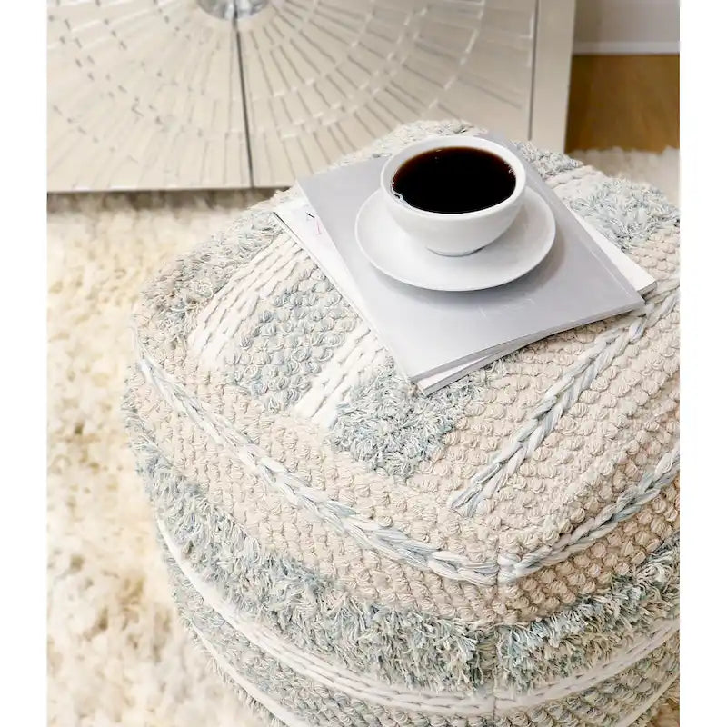 Pasargad Home Grandcanyon Pouf tressé en coton, 20 beige