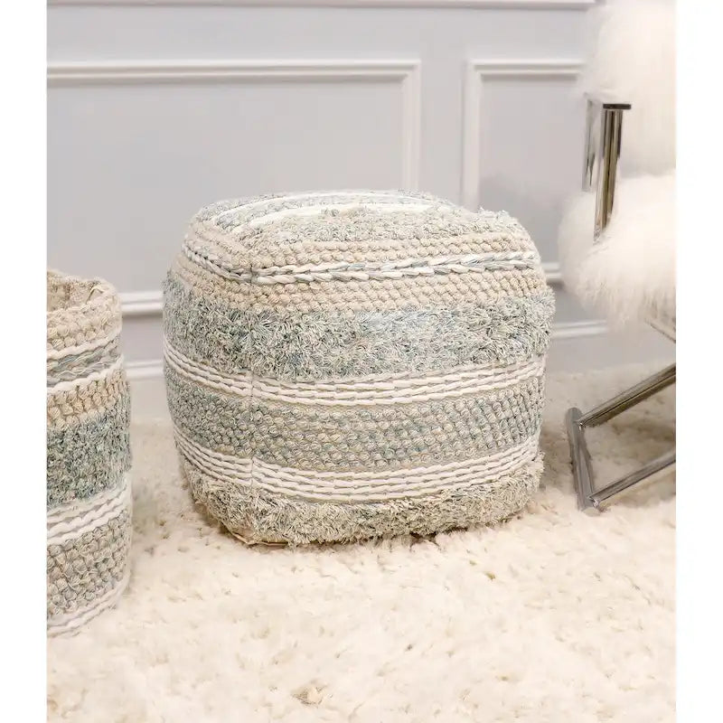 Pasargad Home Grandcanyon Pouf tressé en coton, 20 beige