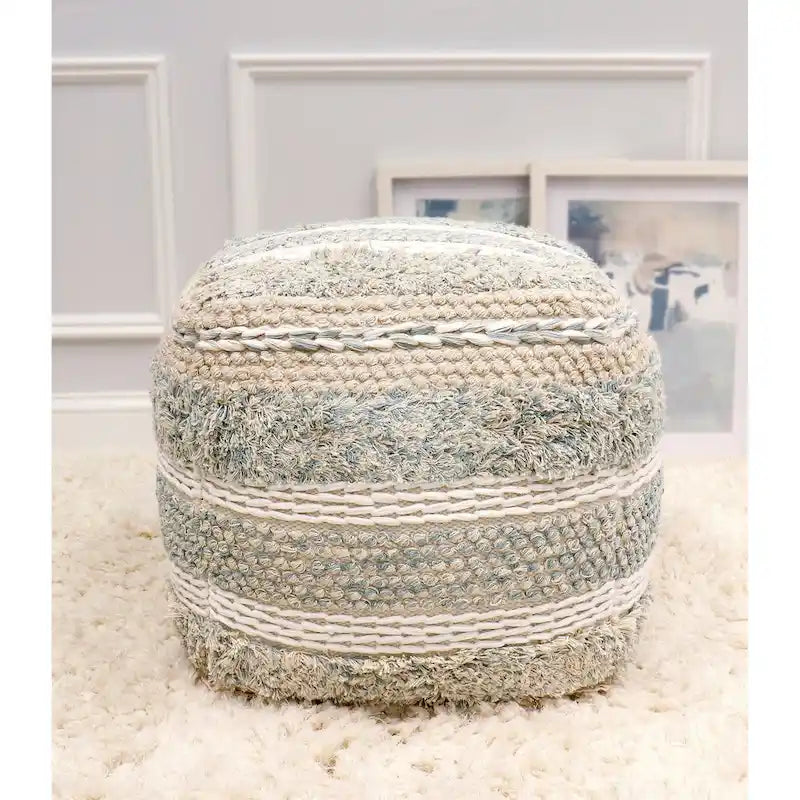 Pasargad Home Grandcanyon Pouf tressé en coton, 20 beige