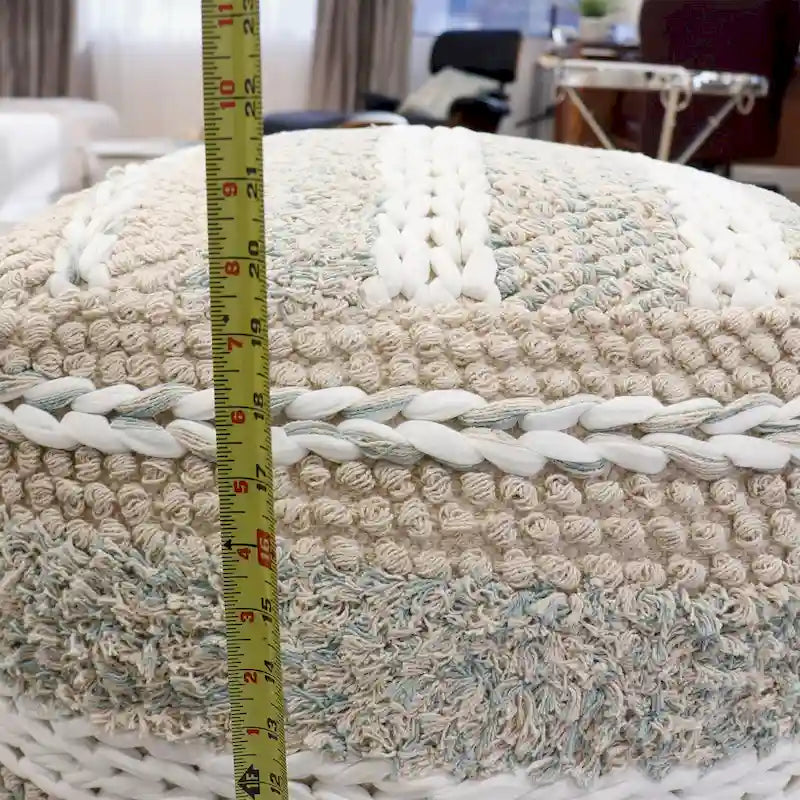 Pasargad Home Grandcanyon Pouf tressé en coton, 20 beige